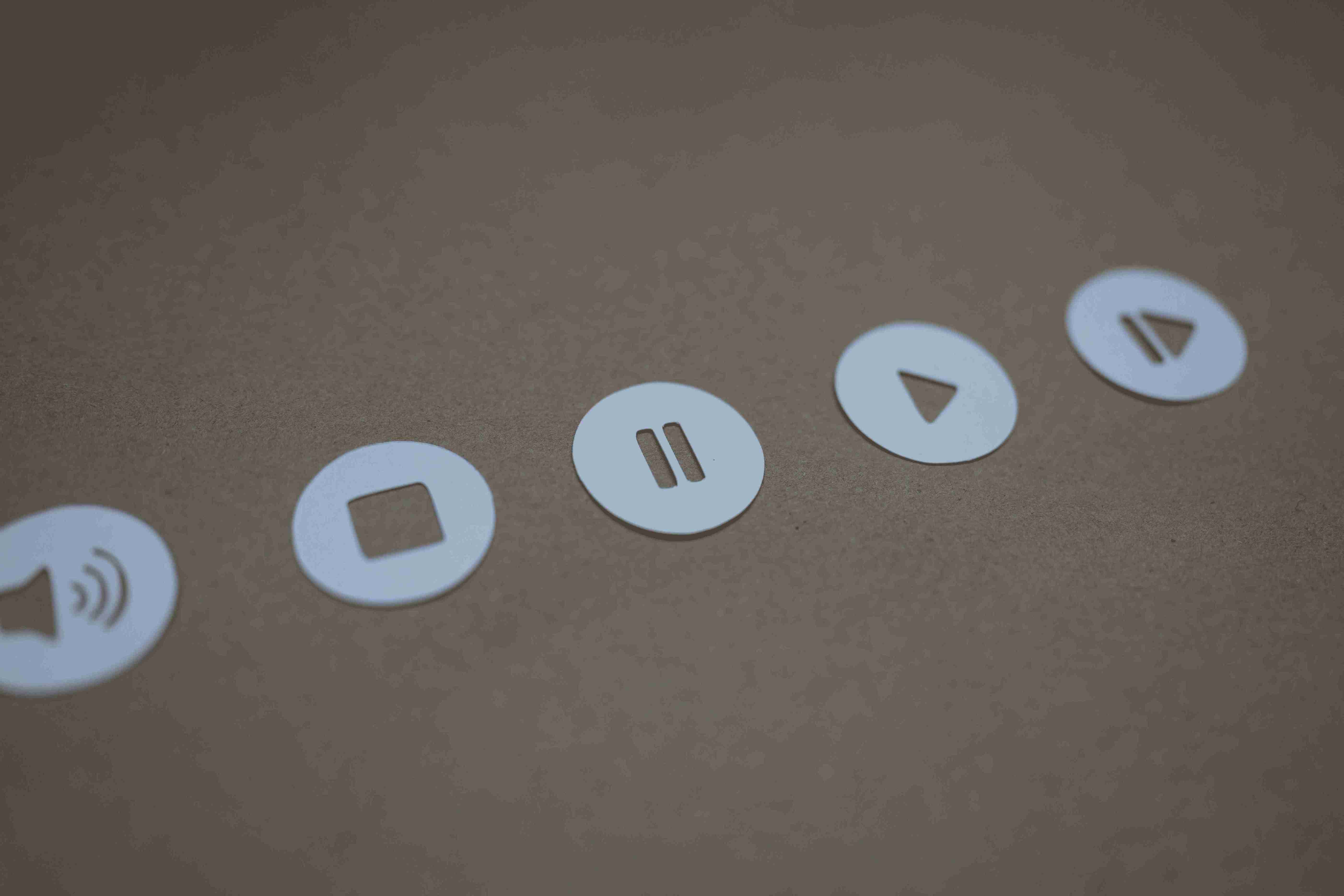 Imagem de diferentes formatos de áudio e vídeo